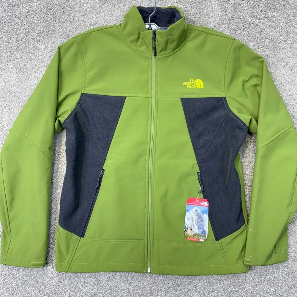 The North Face Jacket Mens Medium APX CHRM THRML Green Grey Softshell NEW